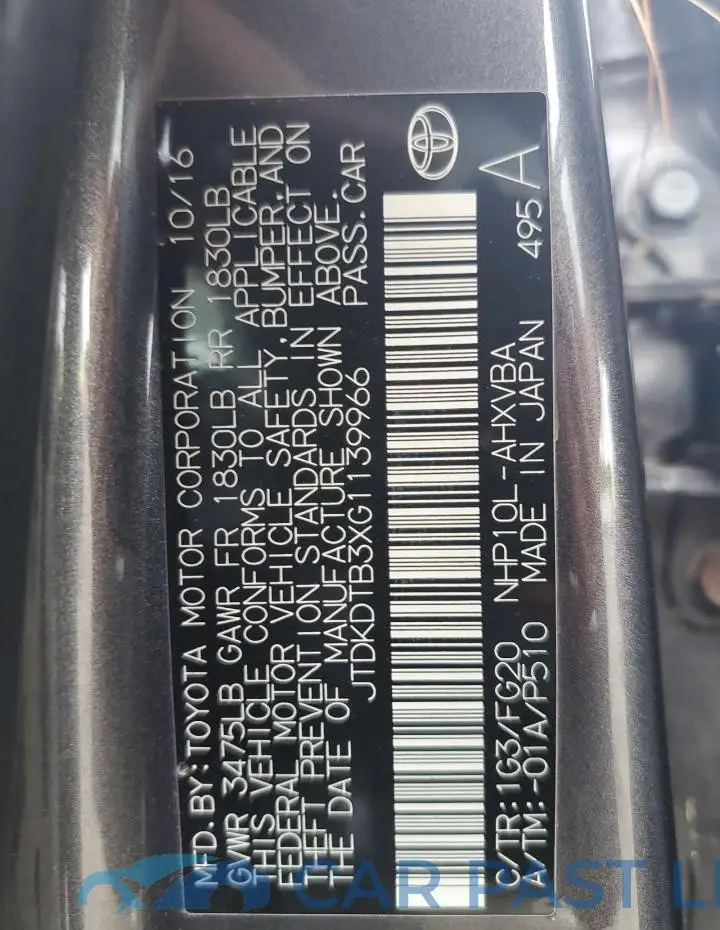 JTDKDTB3XG1139966# 12