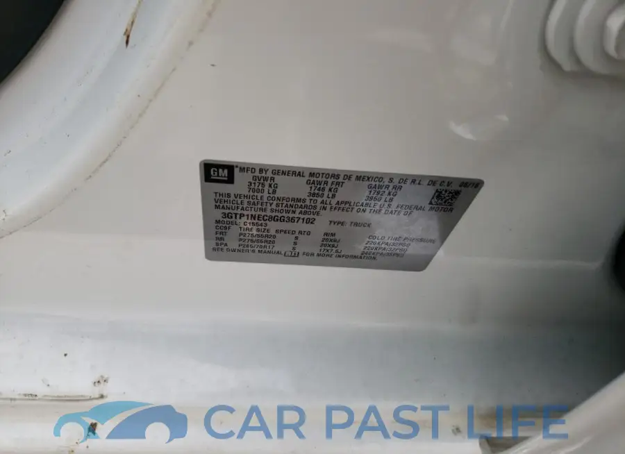 3GTP1NEC8GG367102# 12