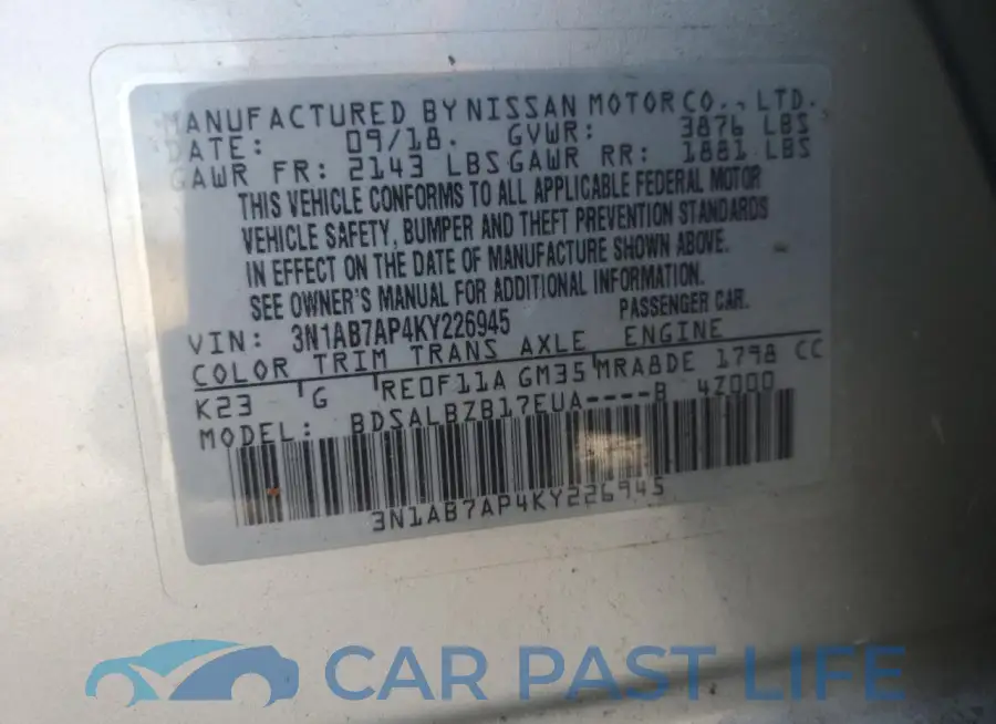 3N1AB7AP4KY226945# 13