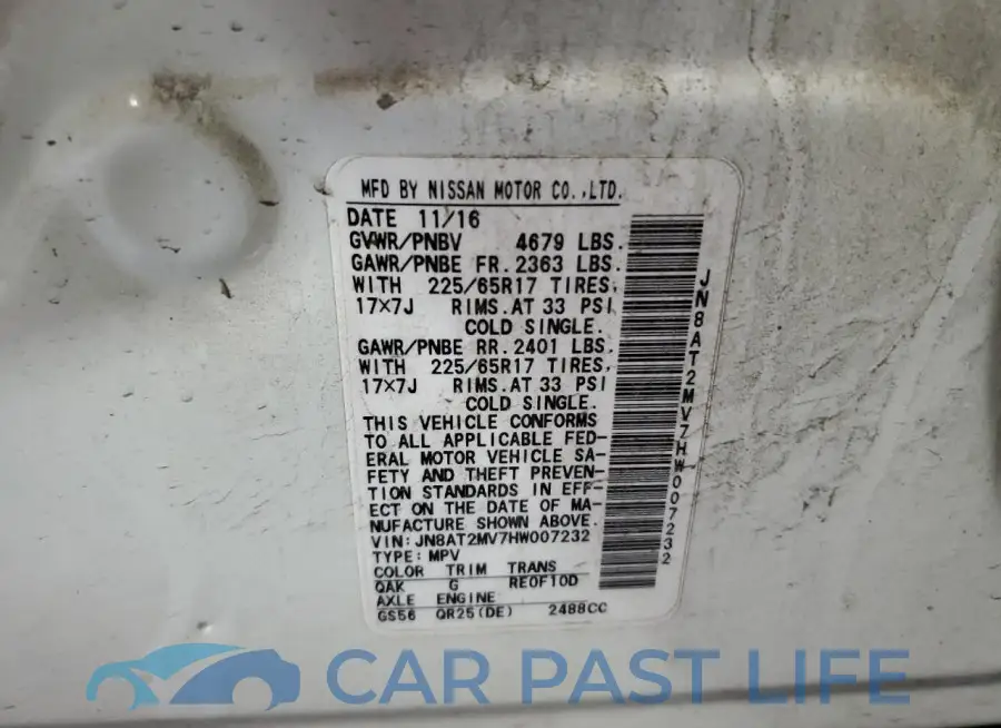 JN8AT2MV7HW007232# 13