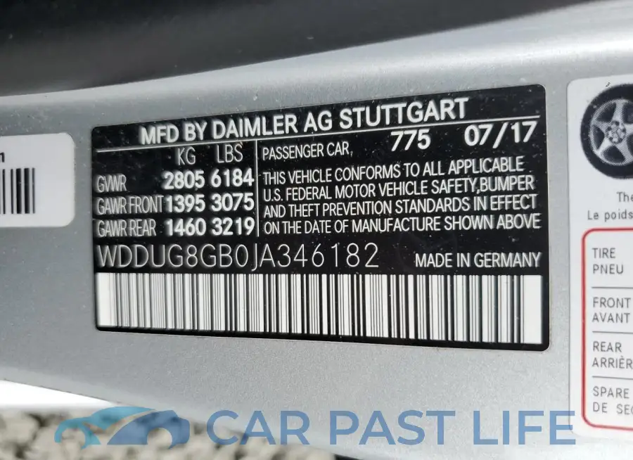 WDDUG8GB0JA346182# 12