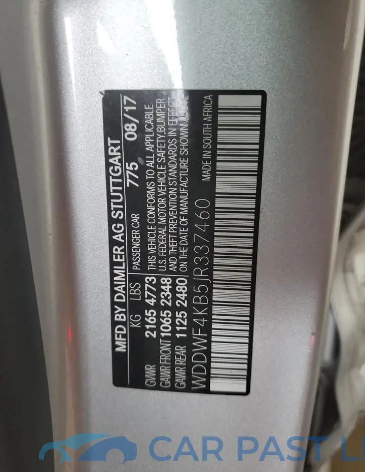 WDDWF4KB5JR337460# 12