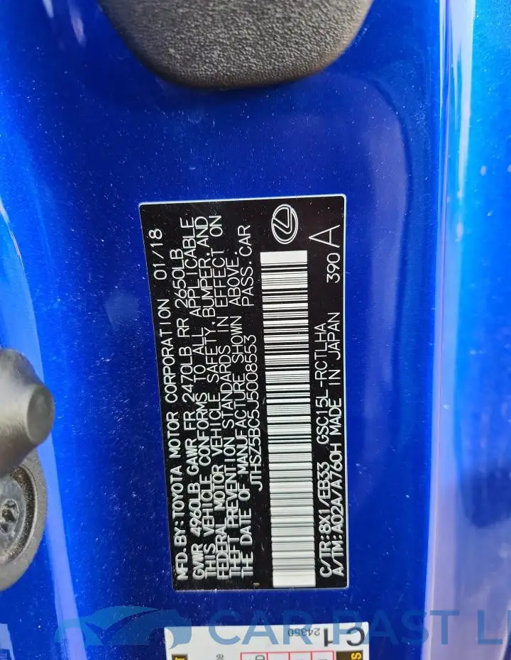 JTHSZ5BC5J5008553# 12