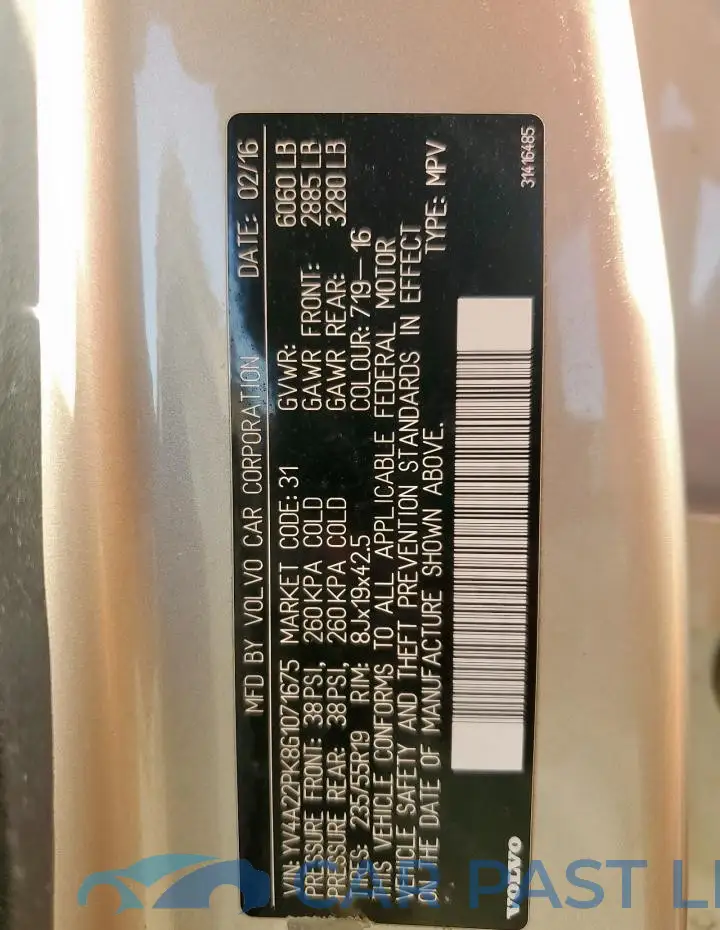 YV4A22PK8G1071675# 13