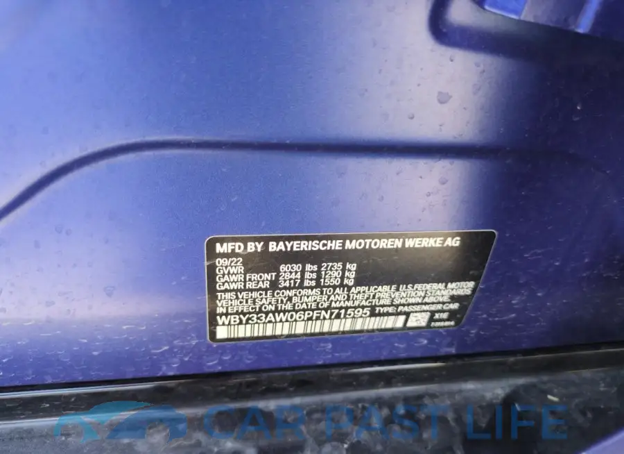 WBY33AW06PFN71595# 12