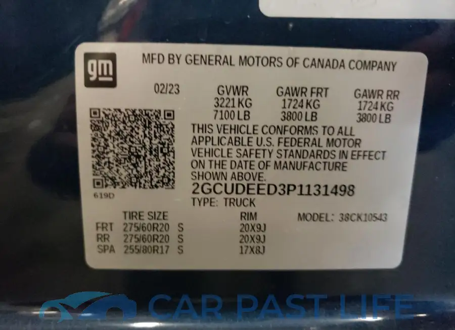 2GCUDEED3P1131498# 12