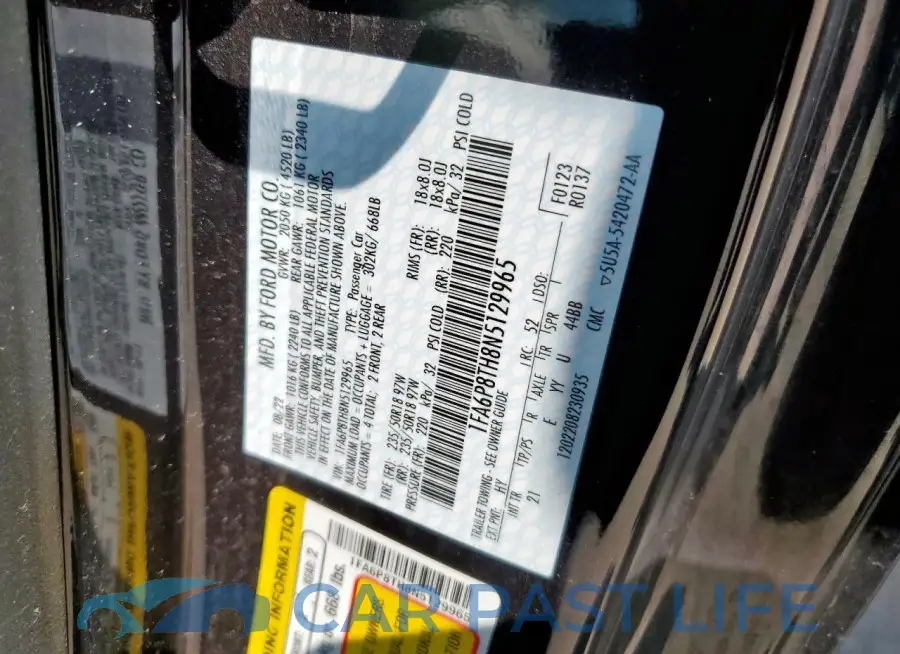 1FA6P8TH8N5129965# 12