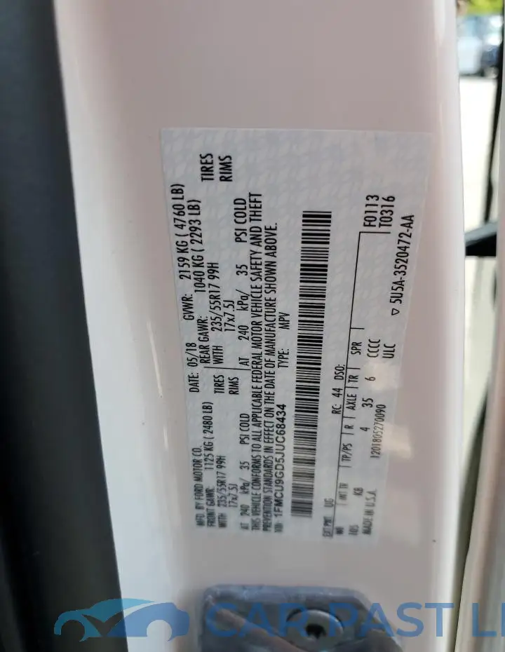 1FMCU9GD5JUC68434# 13