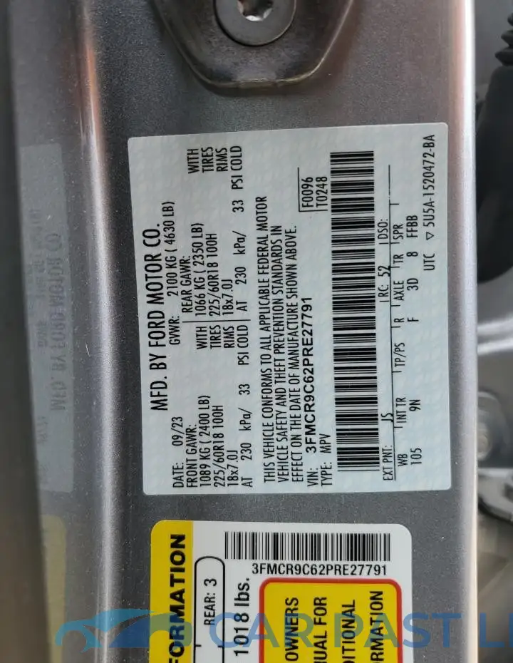 3FMCR9C62PRE27791# 13