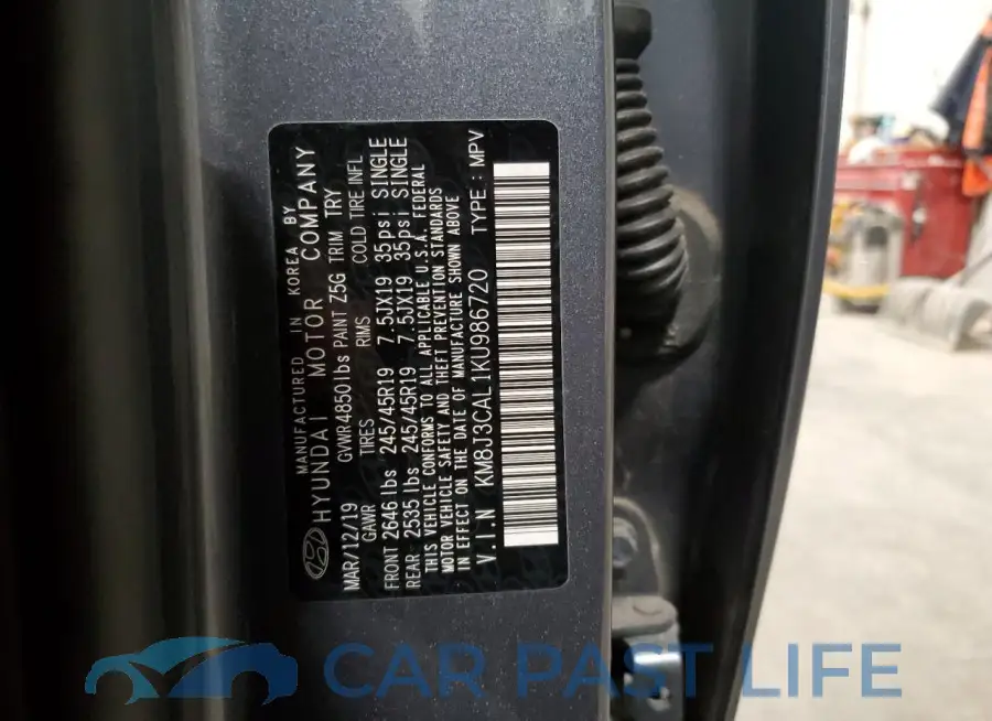 KM8J3CAL1KU986720# 13