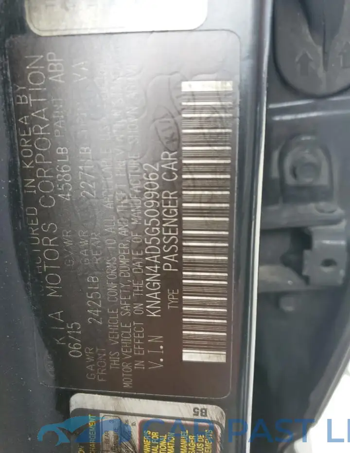 KNAGN4AD5G5099062# 12