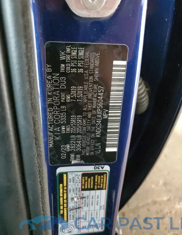KNDC34LAXP5604457# 12