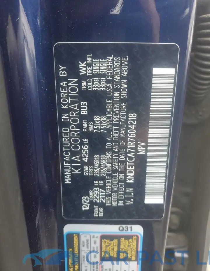 KNDETCA71R7604218# 12