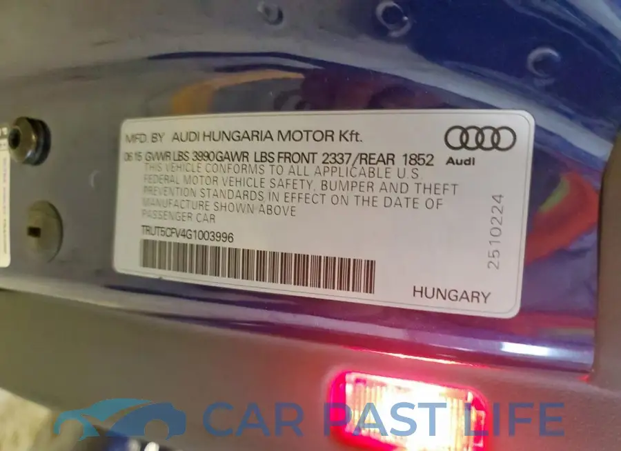 TRUT5CFV4G1003996# 12