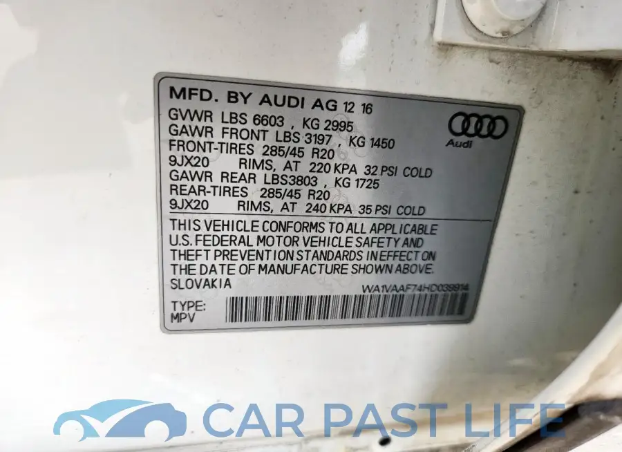WA1VAAF74HD039914# 14