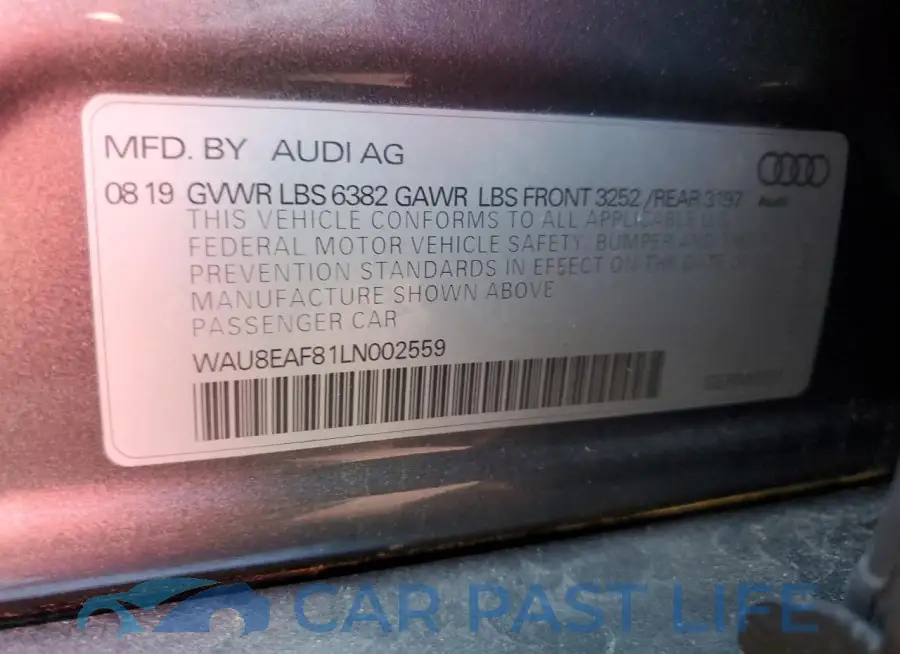 WAU8EAF81LN002559# 13