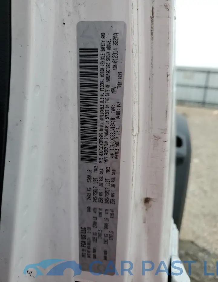 1C4HJXDG9JW134181# 12