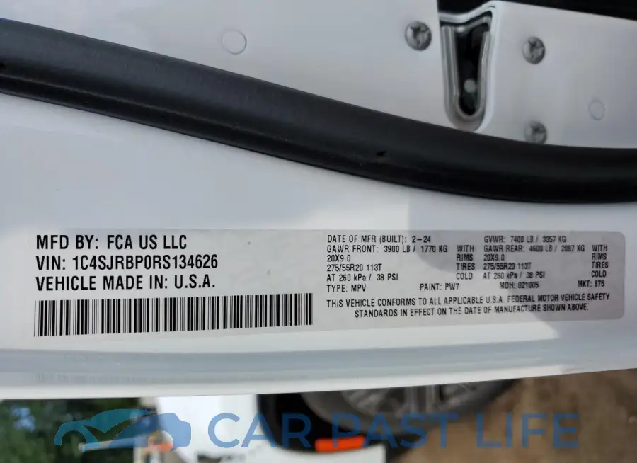 1C4SJRBP0RS134626# 13