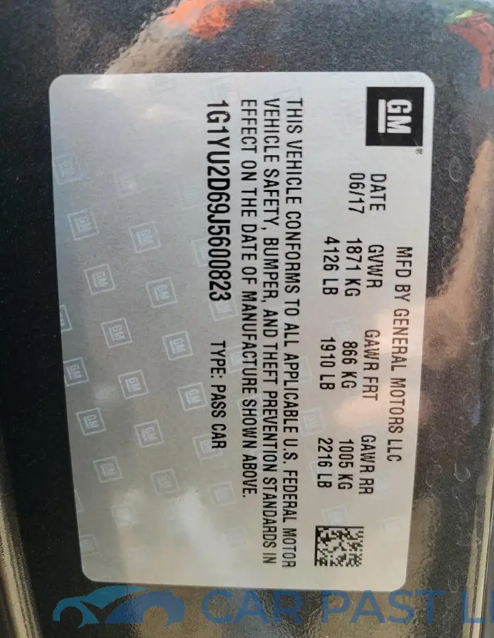 1G1YU2D69J5600823# 13