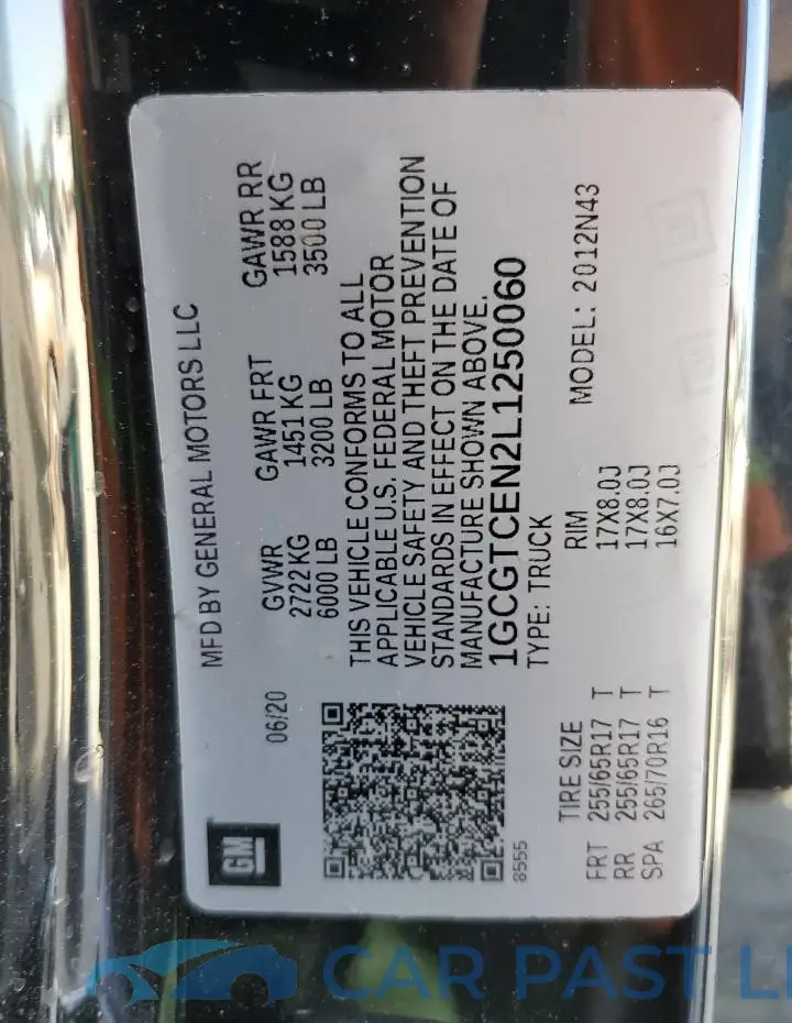 1GCGTCEN2L1250060# 12