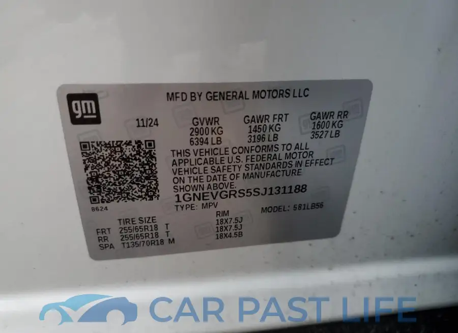 1GNEVGRS5SJ131188# 13