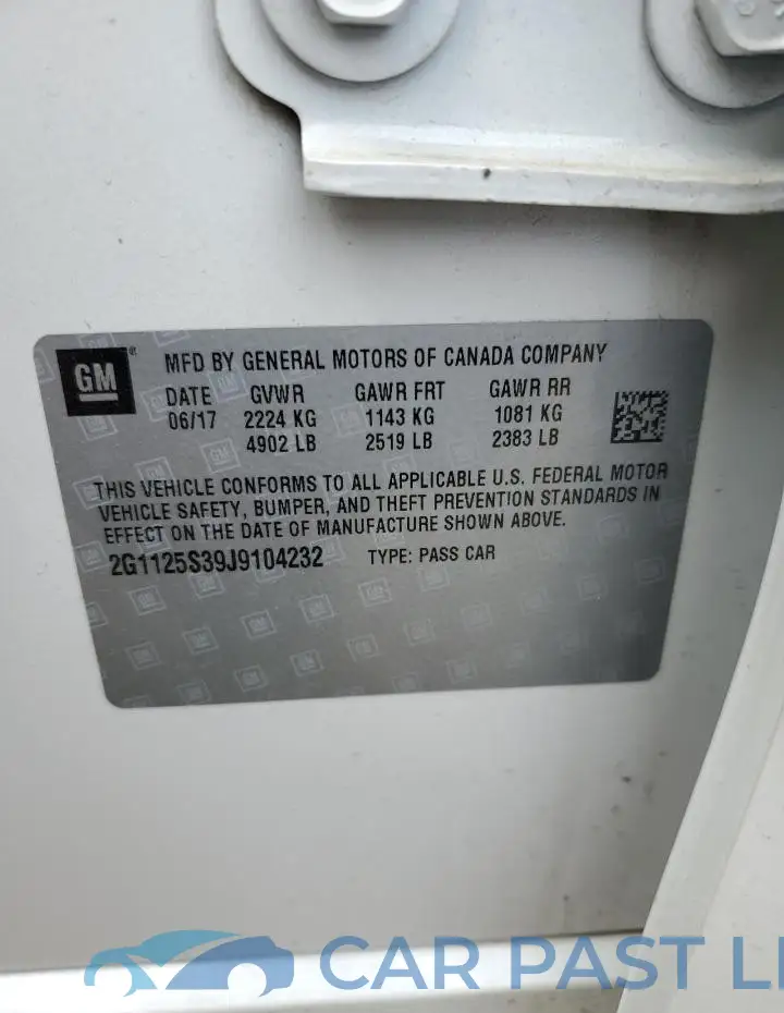 2G1125S39J9104232# 12