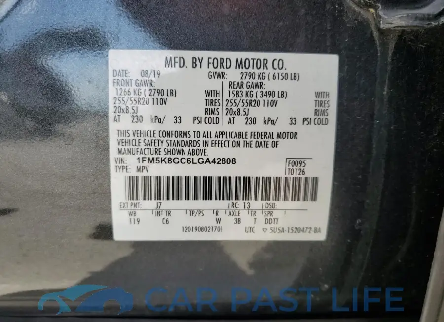 1FM5K8GC6LGA42808# 13