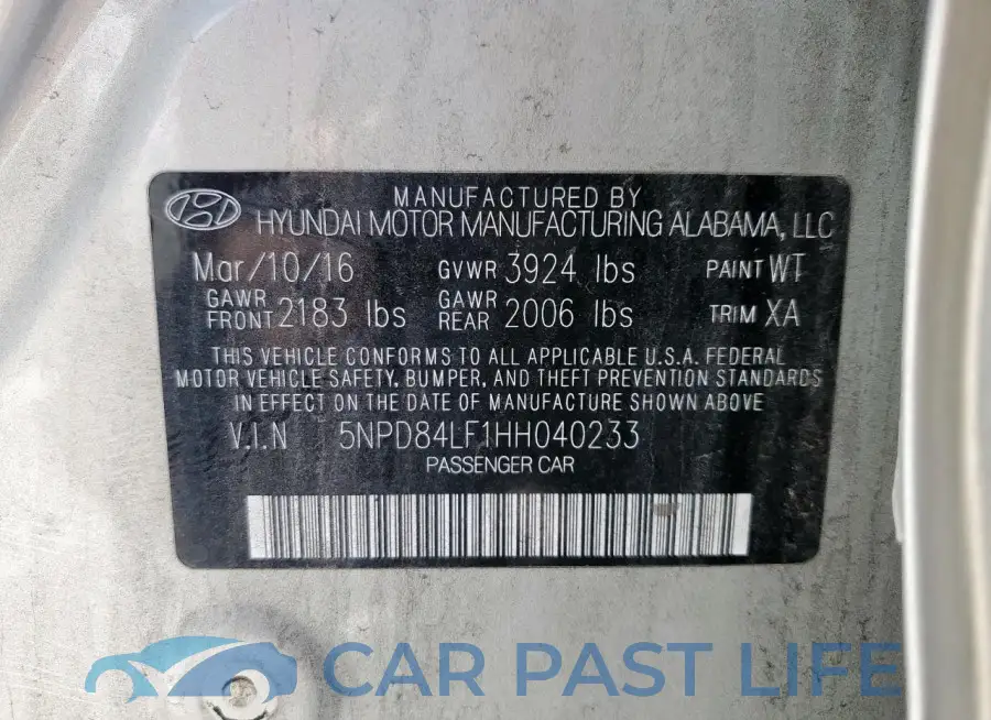 5NPD84LF1HH040233# 12