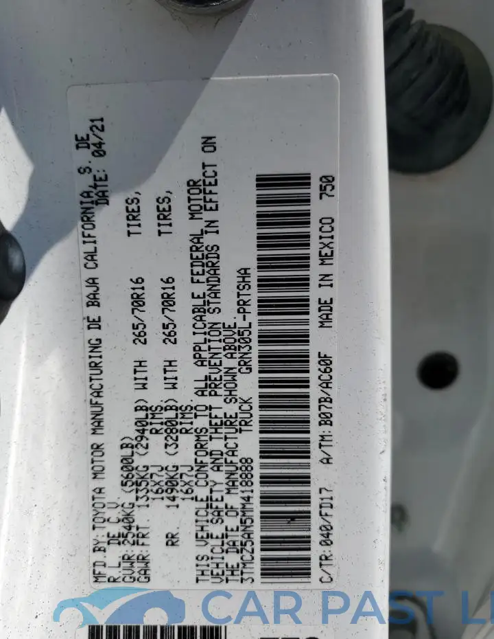 3TMCZ5AN5MM418888# 13