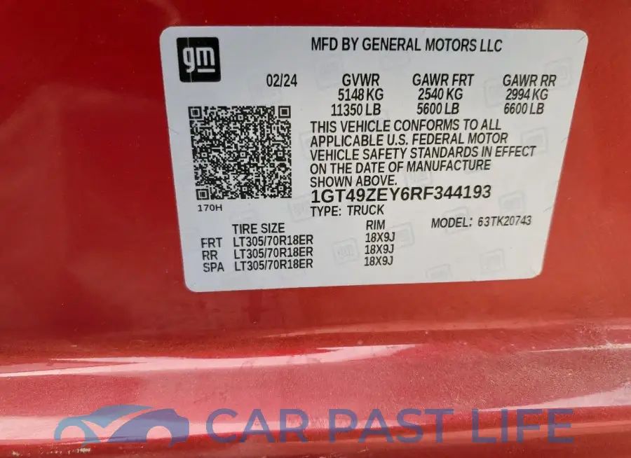 1GT49ZEY6RF344193# 13