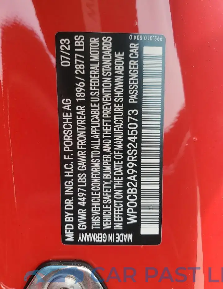 WP0CB2A99RS245073# 13
