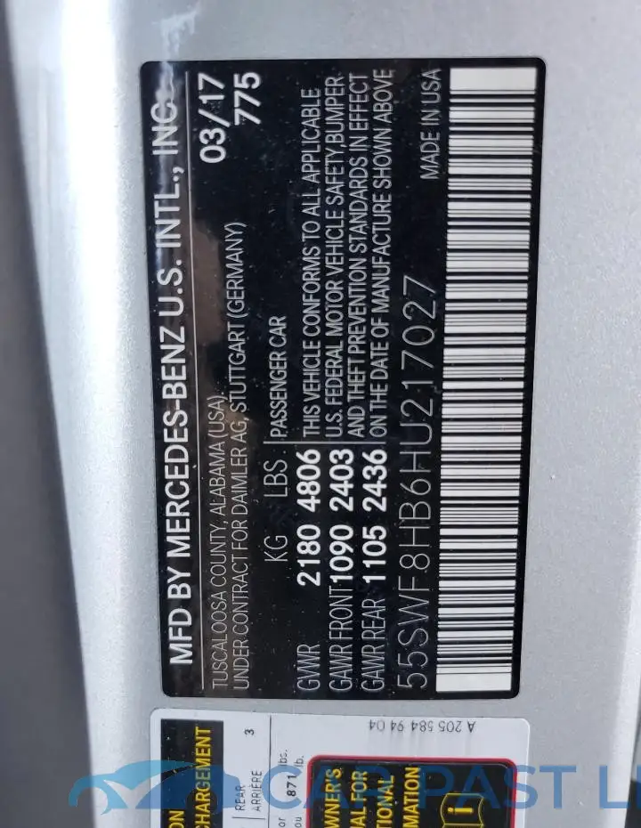 55SWF8HB6HU217027# 13