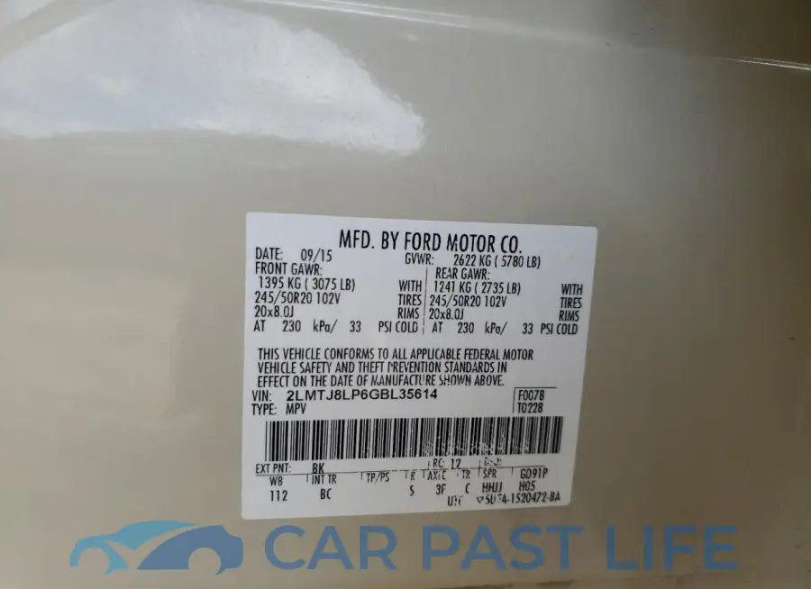 2LMTJ8LP6GBL35614# 13