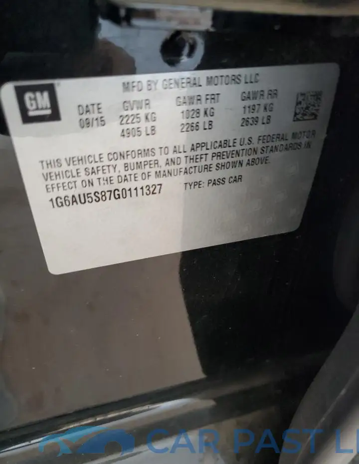 1G6AU5S87G0111327# 12