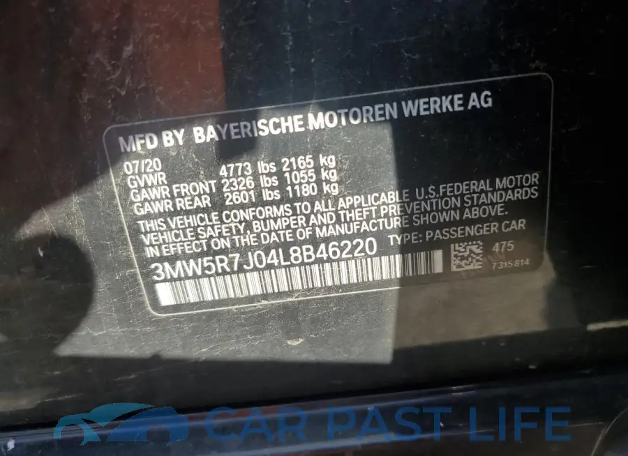 3MW5R7J04L8B46220# 12