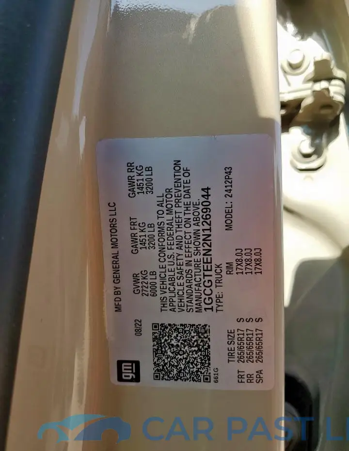 1GCGTEEN2N1269044# 13