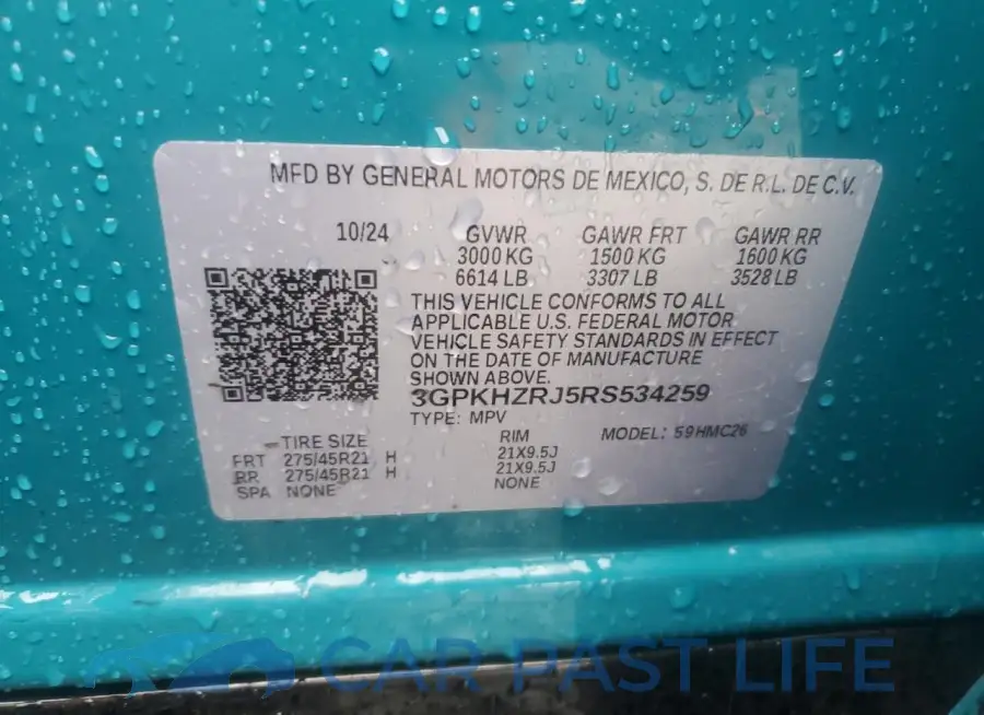 3GPKHZRJ5RS534259# 13