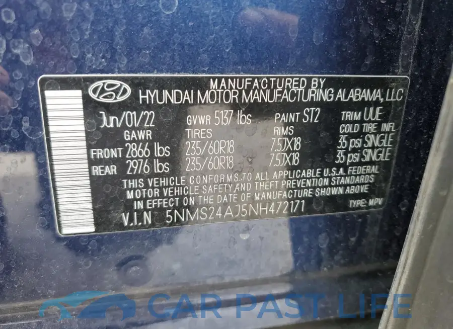 5NMS24AJ5NH472171# 13