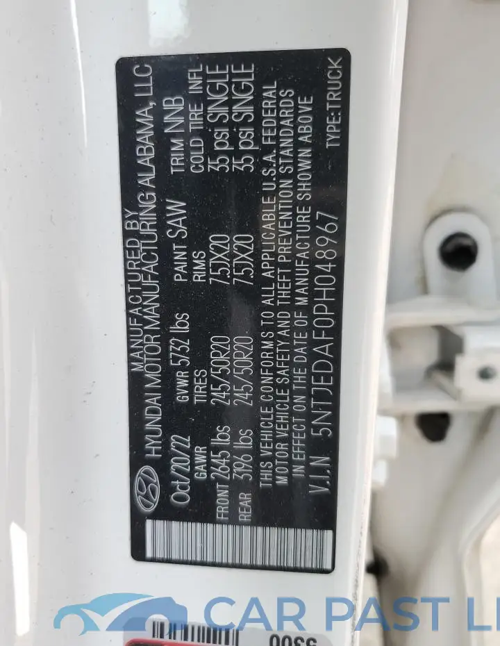 5NTJEDAF0PH048967# 13