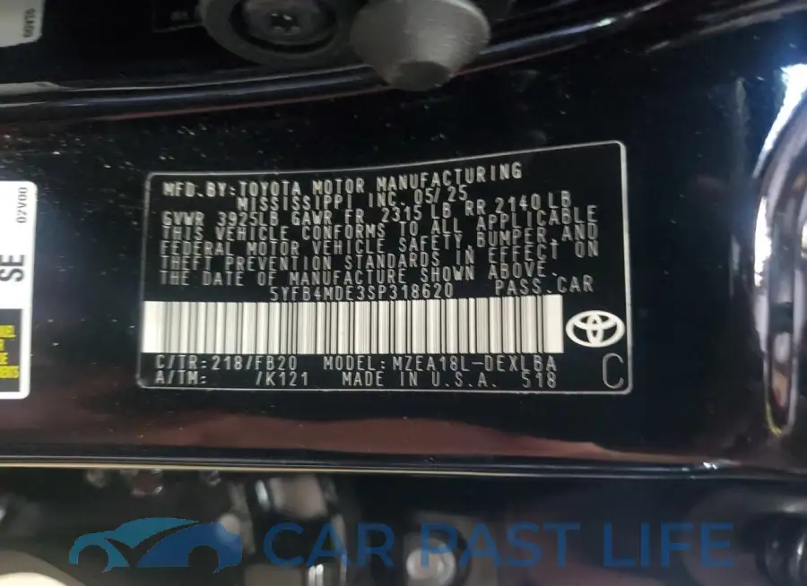 5YFB4MDE3SP318620# 12
