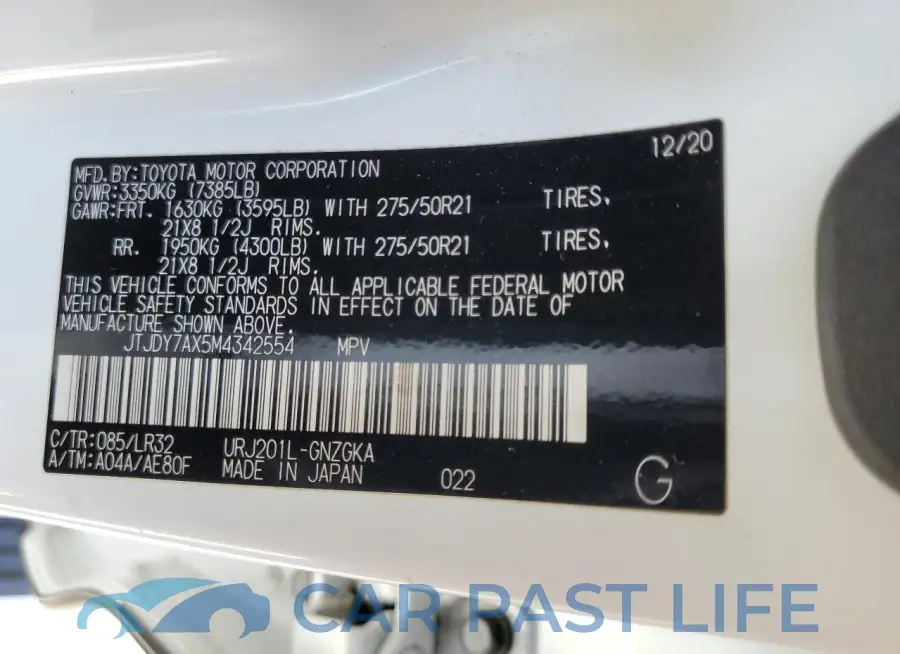 JTJDY7AX5M4342554# 13