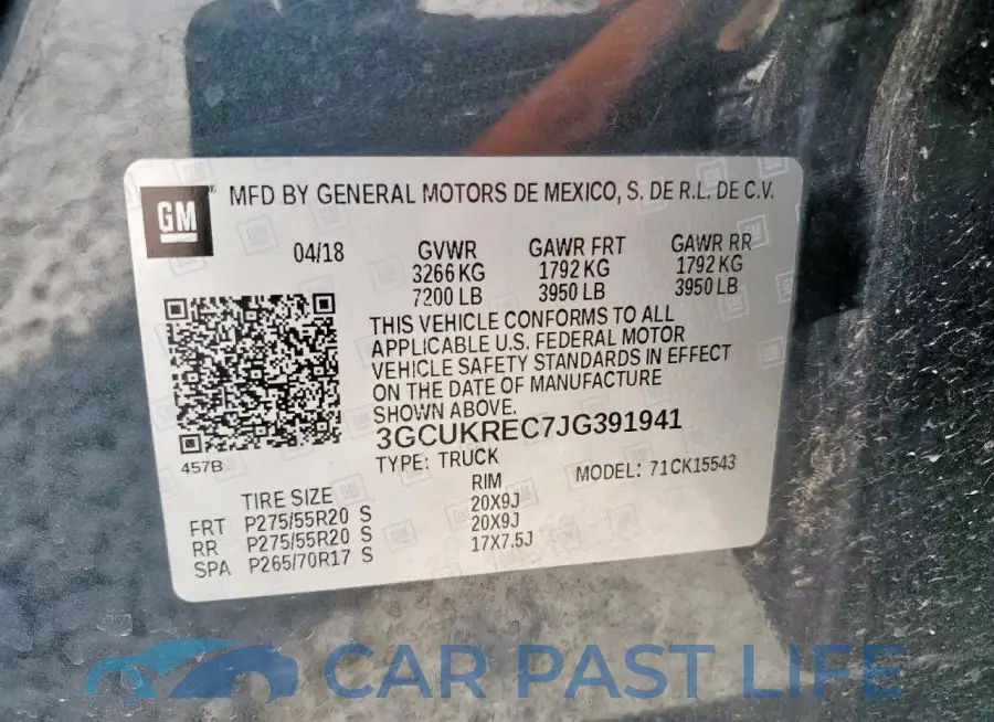 3GCUKREC7JG391941# 12
