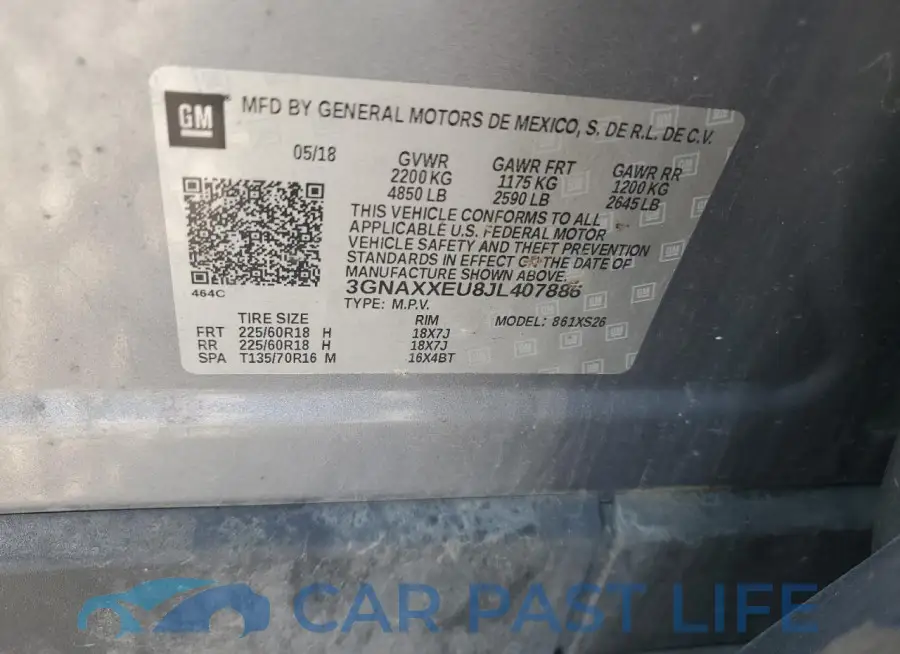 3GNAXXEU8JL407886# 13