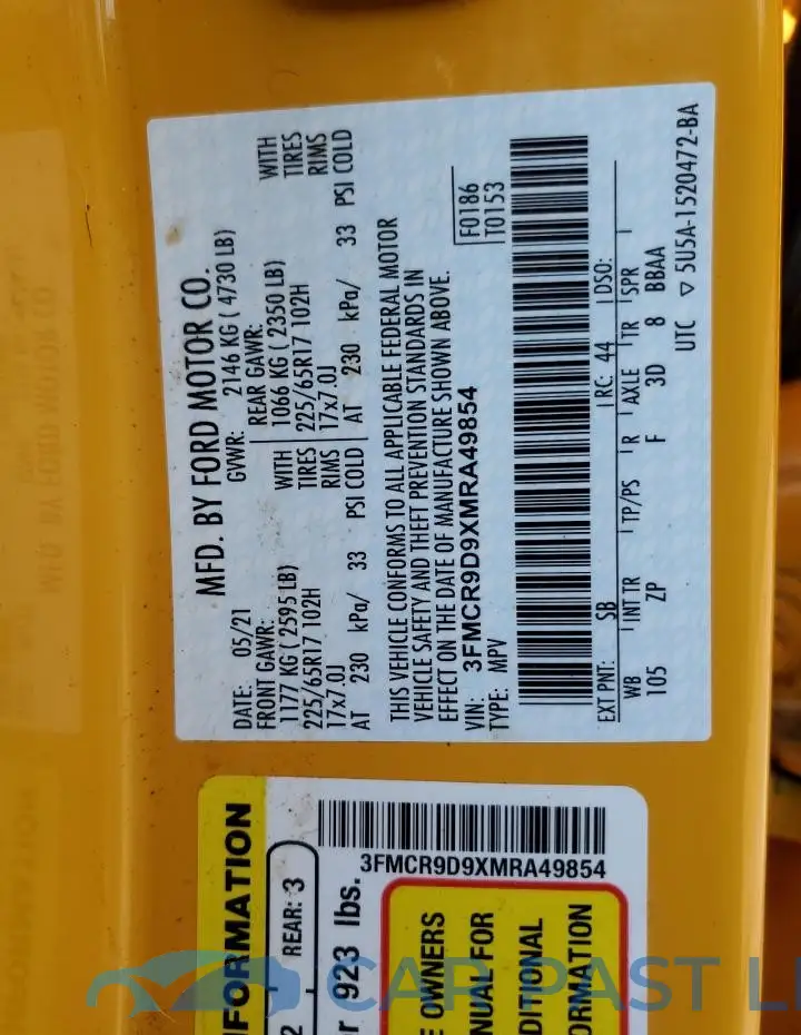 3FMCR9D9XMRA49854# 14