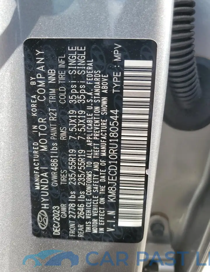 KM8JECD10RU180544# 12