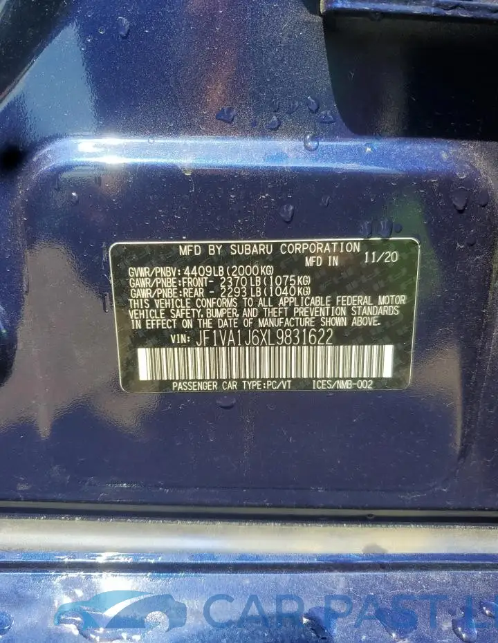 JF1VA1J6XL9831622# 12