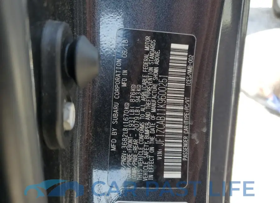 JF1ZCAB11K9600251# 12