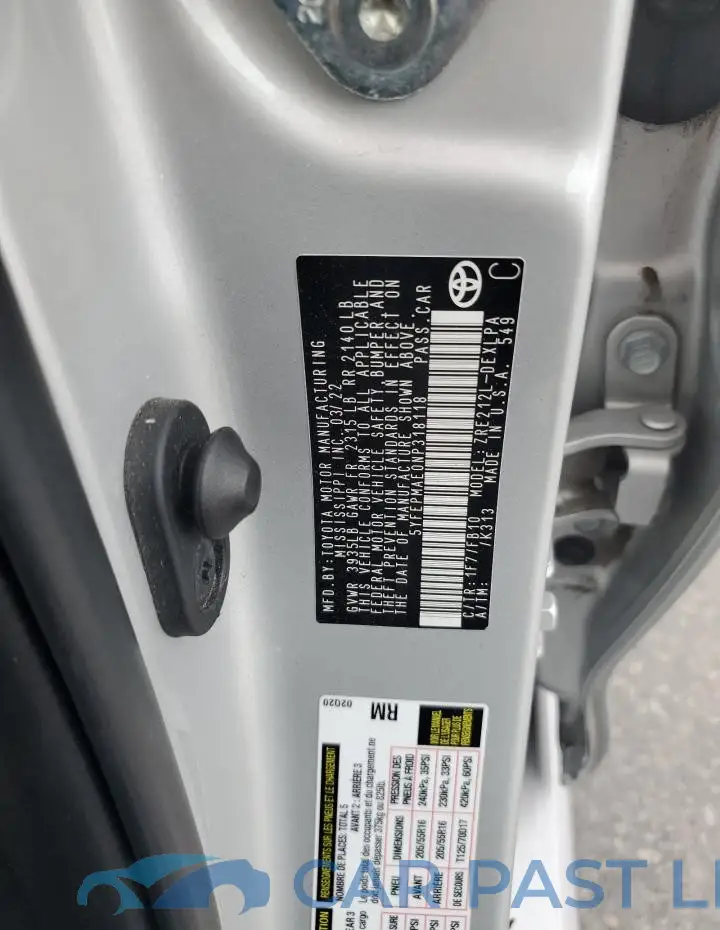 5YFEPMAE0NP318118# 12