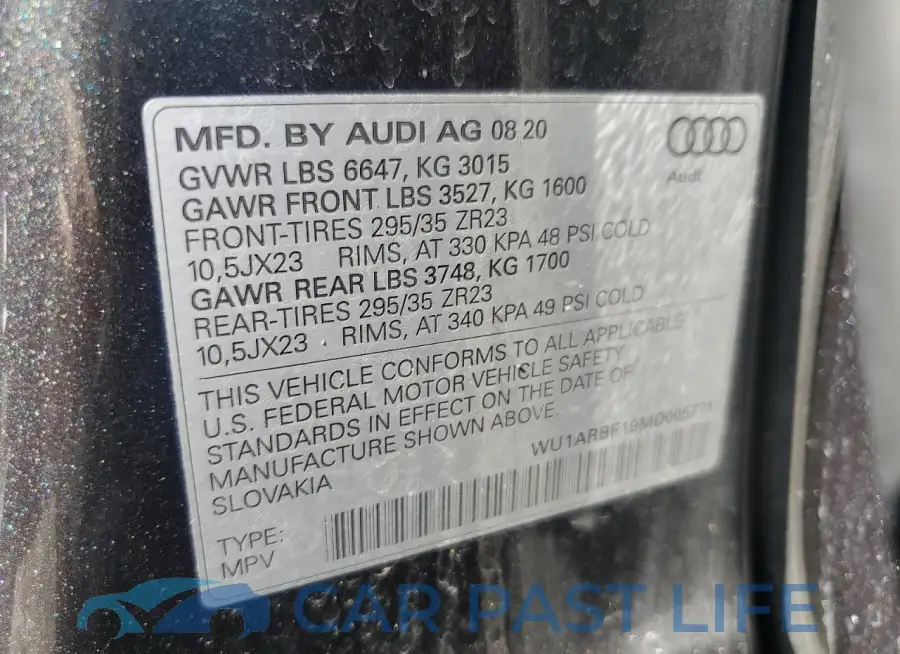 WU1ARBF19MD005771# 13