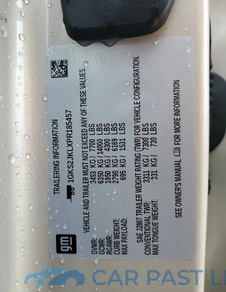1GKS2JKLXPR185457# 13